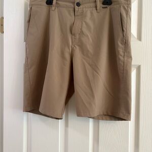 Hurley Tan Flat Front Shorts Versatile Casual Wear